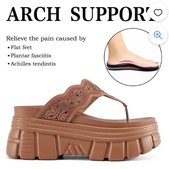 PLATFORM FLIP FLOP SOFT WEDGE BOHEMIAN THONG SANDALS, HIPPIE, CHICS, WOMEN - Picture 10 of 13